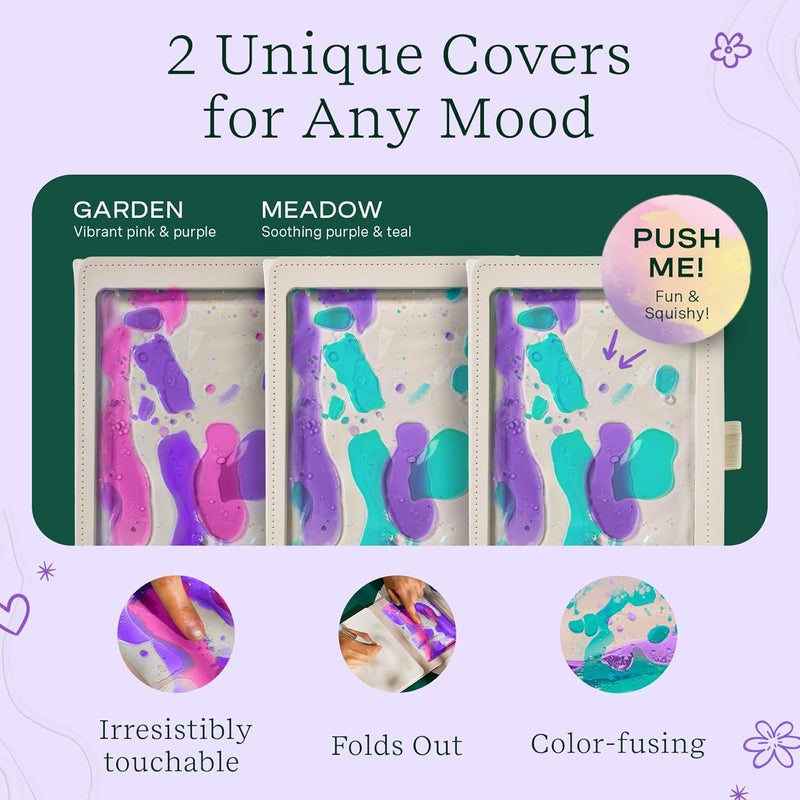 LifeLines Sensory Journal, 3-Pack Shake It Up Bundle - Fidget Ruled Notebook Journal with Interactive Tactile Cover & Embossed Patterns - 160 Page, Soft Cover Book Writing Journal - Image 3